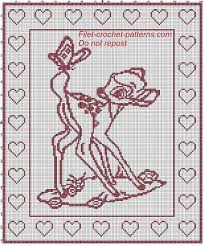 Vintage clothing cross stitch details. Baby Blanket With Bambi Filet Uncinetto Pattern Free Filet Crochet Patterns Downloa Baby Blanket Knitting Pattern Filet Crochet Charts Crochet Patterns Filet