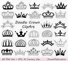 Doodle Crown Clipart Hand Drawn Crown Clip Art Crown Silhouette Digital Crowns Black Crowns Royal Crown Personal And Commercial Use In 2021 How To Draw Hands Crown Clip Art Crown Silhouette