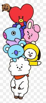 bt21 sticker shooky and cooky free transparent png clipart images download