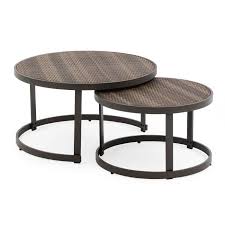 Coral Coast Chisholm Round Outdoor Nesting Tables Set Of 2 Hayneedle Nesting Tables Nesting Coffee Tables Conversation Set Patio