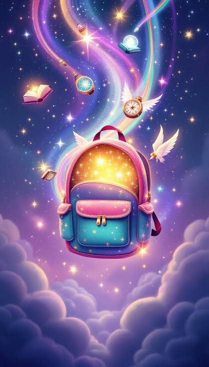 A backpack changing from heavy stones to bright ideas