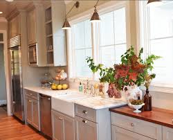 Light Gray Cabinets Fieldstone By Benjamin Moore Walnut Countertop Finish Kitchen Cabinets Painted Grey Farmhouse Chic Kitchen Kitchen