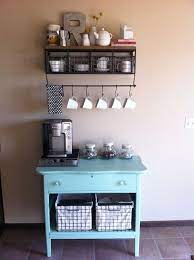 Choose a cozy corner of your kitchen or dining room and build your own ultimate coffee station.get the coffeehouse look by hanging a large chalkboard over your newly built masterpiece and don't forget to include a set of your favorite flavored syrups ($20).when your coffee bar is complete, learn how to make a. 11 Genius Ways To Diy A Coffee Bar At Home Eatwell101