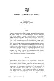 Manakala realitas yang dimaksud adalah materi maka lebih terarah pada ilmu ilmu empiris. Pdf Kekerasan Atas Nama Agama