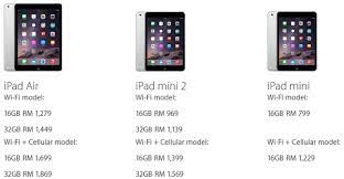 Buy apple ipad mini 4 tablets and get the best deals at the lowest prices on ebay! Apple Malaysia Drops Ipad Air And Ipad Mini Price Now Starting From Rm1299 And Rm799 Technave