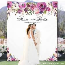 Wedding Backdrop Bohemian Plum Floral Wedding Banner Etsy Booth Wedding Wedding Banner Floral Wedding