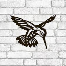 Next Innovations Large Hummingbird Garden Stake Bird Silhouette Metal Wall Art Art