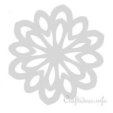 Easy to use, print and cut out. Christmas Craft Template Stained Glass Snowflake Template 1