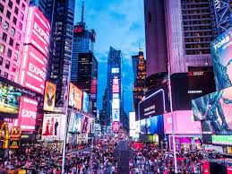 Where New Yorkers Actually Eat In Times Square Nyc Times Square Cool Places To Visit Times Square