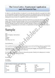 Take cues from these job application letter samples to get the word out. Cover Letter Job Application Job Seach Plan Esl Worksheet By Mkyllo