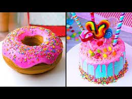 Cake Decorating Ideas Part 2 Fun And Easy Cake Recipes By Nyam Nyam Youtube Cake Designs Birthday Cake 9th Birthday Cake