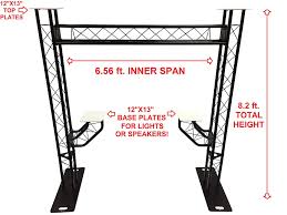 Black Truss Arch Kit 8 20ft Height Mobile Portable Dj Lighting System Metal Arch Total Of 4 Flat Tops On System To Mount Lights Speakers Sold By Cedarslink Rakuten Com Shop