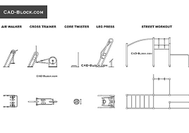 Cad blocks in plan and elevation view. Playground Equipment Autocad Drawings Download Dwg Blocks And 2d Models