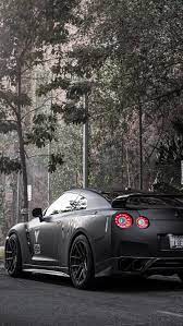 Nissan Gtr Black Car Carros Forest Gris Sportscar Woods Hd Phone Wallpaper Peakpx