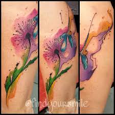 Marcus lund | old 7th tattoo tampa, fl. Watercolor Tattoo Dandelion W Dragonfly By Russell Van Schaick Tattooviral Com Your Number One Source For Daily Tattoo Designs Ideas Inspiration