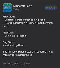 The world of minecraft enters our universe in a whole new way thanks to the power of augmented reality. Minecraft News On Twitter A New Update For Minecraftearth 0 26 0 Is Rolling Out Now This Release Includes A New Mob Bold Striped Rabbit