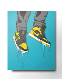 Nike Air Jordan Sneaker Canvas Wall Art Nike Trainer Etsy Art Jordan Painting Mini Canvas Art