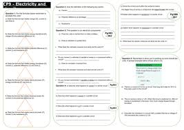 9 1 Edexcel Cp9 Electricity And Circuits Revision Mat Physics Revision Exam Revision Gcse Revision