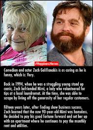 Comedian Zach Galifianakis is a funny man with a heart of gold.