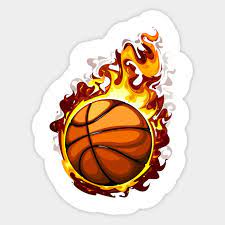 Fire Ball Basketball Sticker Etsy Sticker Design Stickers Etsy