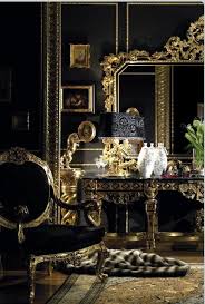 Luxury Black And Gold Bedroom Furniture Asnaghi Interiors Interiors Designer And Classic Furniture Manufacturer In Italy Hand Carved Italian Console In Gold L Gold Rooms Gold Bedroom Gold Interior