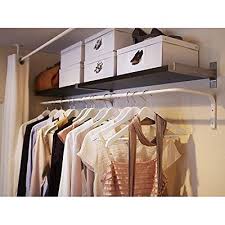 Ikea Mulig Clothes Bar White Adjustable Multi Purpose Wall Hanging Rack Displa Ikea Closet Organizer Kitchen Wall Hangings Clothing Rack Bedroom