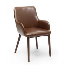 Sidcup Vintage Leather Match Brown Dining Chair Brown Dining Chairs Faux Leather Dining Chairs Brown Leather Chairs