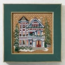Discover thousands of more patterns to print online instantly at crosstitch.com. Cross Stitch Corner Mill Hill Christmas Village Queen Anne House