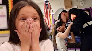 U.S. Marine surprises little sister at school in Huntingdon Valley, PA