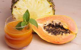 Zumo De Pina Y Papaya Zumo Muy Digestivo Y Alcalinizante