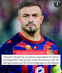 Xherdan Shaqiri explodiert seit seiner Rückkehr zu Jugendklub FC Basel. 33  Jahre alt und immer noch nicht zu stoppen
