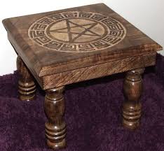 Wooden Pentagram Altar Spell Ritual Table Wiccan Pagan Gothic Occult Witchcraft Occult Wiccan Pentagram