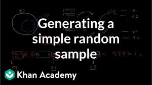 Techniques For Generating A Simple Random Sample Video