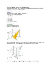 Maybe you would like to learn more about one of these? Contoh Soal Jarak Titik Ke Titik Pada Kubus