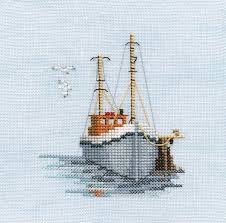 Exotic koi fish cross stitch pattern look exotic koi fish cross stitch pattern***look*** copy & paste the link below into your browser to preview a sample of my patterns page by page before you decide to buy. Fishing Boat Cross Stitch Kit By Derwentwater Designs The Happy Cross Stitcher