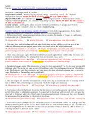 If the medicine prevents infection, than the medicine will prevent the growth of bacteria that cause. Identifying Controls Variables Practice Worksheet Key 2 Docx Name Practice Answer Key Study Guide 2012 Experimental Design And Scientific Course Hero