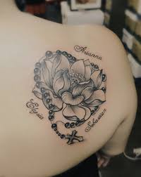 Chronic Ink Tattoo Toronto Tattoo Lotus And Rosary Tattoo Done By Louisa Rosary Tattoo Rosary Bead Tattoo Shoulder Tattoos For Women