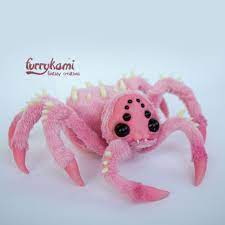 Cute Spider Toy By Furrykami Poseable Plush Pink Creepy Toys Fantasy Art Dolls Art Dolls