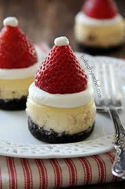 Mini Santa Hat Cheesecakes Rezept Einfacher Nachtisch Leckereien Backrezepte