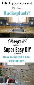 How To Install A Tile Backsplash Remove The Old Out Dated Backsplash And Replace With Something Modern Diy Backsplash Kitchen Tiles Backsplash Tile Backsplash