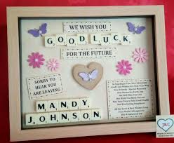Leaving Gift Personalised Frame Picture Work Colleague Emigrating Good Luck Ebay Leaving Gifts Diy Gifts Cheap Leaving Presents