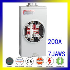 Current meter capacitance meter lux meter lcr meter other industrial & domestic uses. China 200 Amp 7 Jaw Three Phase Base Meter Socket China Meter Base Electric Meter Socket Base