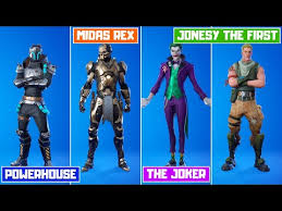 Continue scrolling to keep reading click the button below to start this article in quick view. All New Leaked Fortnite Skins V14 50 Midas Rex The Joker Powerhouse Og Skins And More