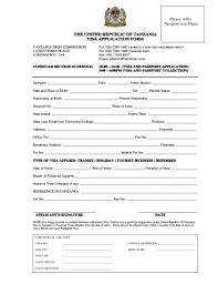 Do not forget to end the letter with your signature consisting of your name and contact details. Tanzania Passport Application Form Pdf Fill Online Printable Fillable Blank Pdffiller