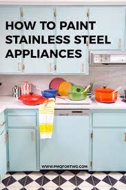 I'm giving this 4 stars because while it did make the dryer look a lot better from a distance, it is still a very thin paint and you can still see them up close. How To Paint Stainless Steel Appliances Pmq For Two
