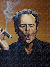 Jack Nicholson Painting Jigsaw Puzzle by Paul Meijering