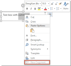 Grey characters in a cut and paste documents. How To Add Comment To Text Within A Text Box In Word Document