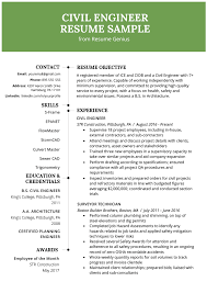 Resume format for civil engineer fresher. Civil Engineering Resume Example Writing Guide Resume Genius