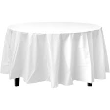 4.8 out of 5 stars 54. Bulk Premium Plastic Disposable 84 Inch Round Tablecloth White Round Table Covers 12 Pack Walmart Com Walmart Com