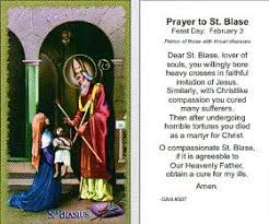 Blaise Prayer Card Pack Of 100 Paper Holy Cards Prayer Cards Prayers Cards
